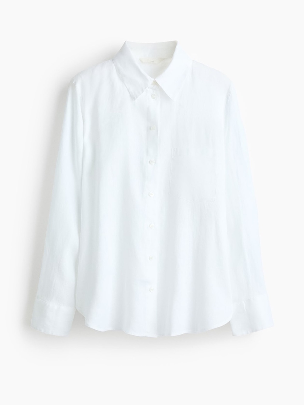 H&M White Linen Women's Button-Down Shirt - Picture 3 of 7